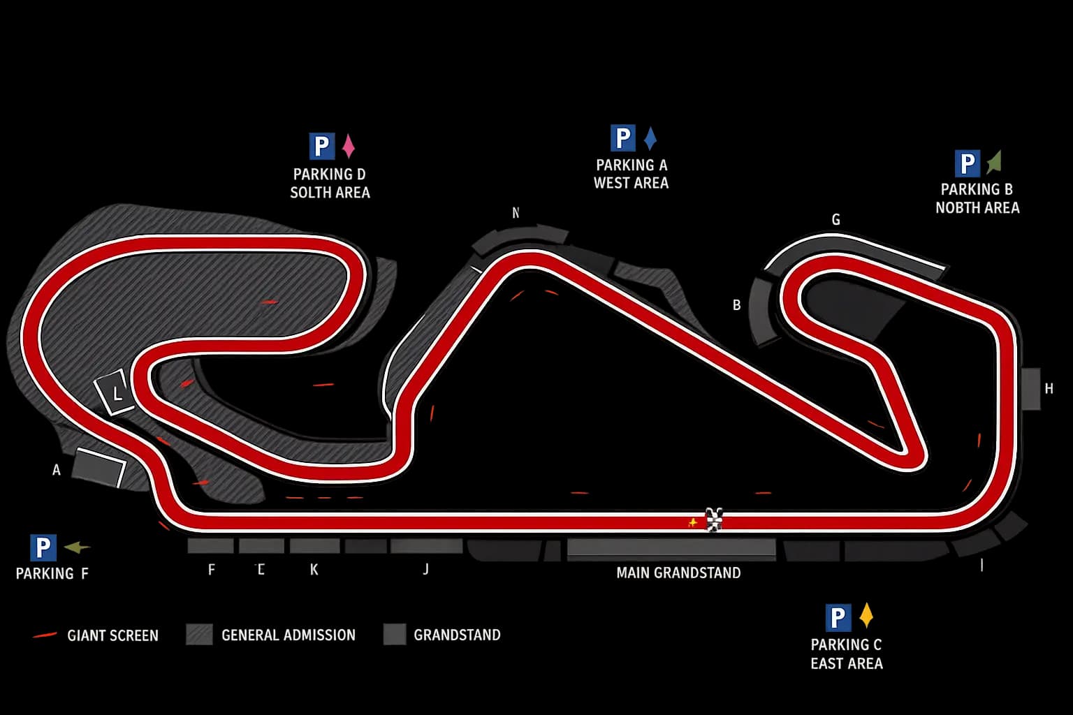 Circuit de Barcelona-Catalunya layout for MotoGP Catalunya motorcycle transport