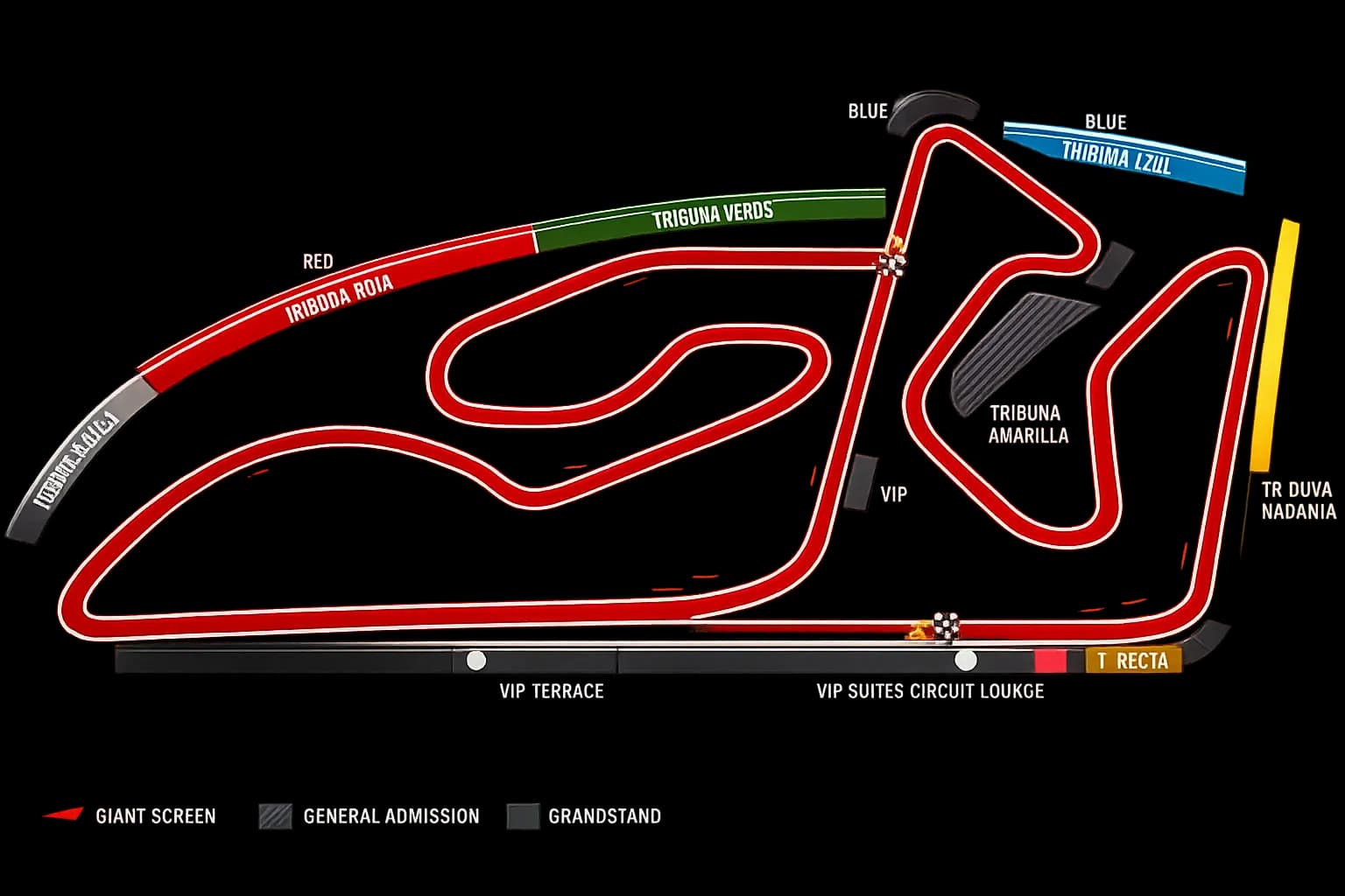 Circuit Ricardo Tormo Valencia layout for MotoGP motorcycle transport from the UK