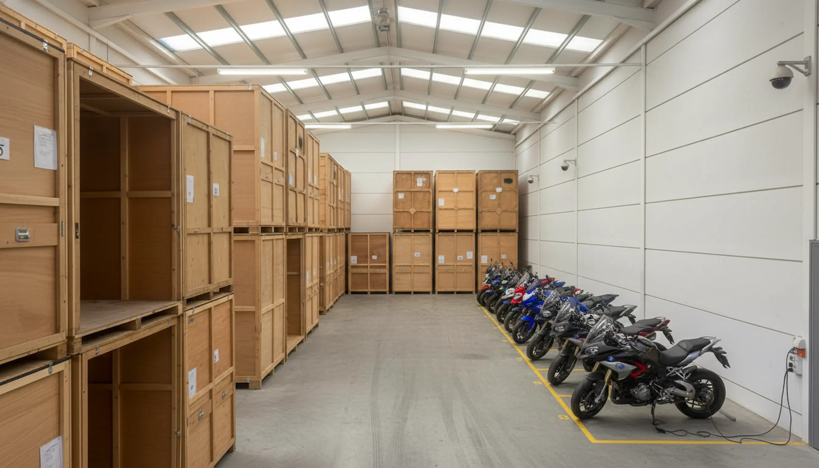 Secure motorcycle storage in Spain for UK riders